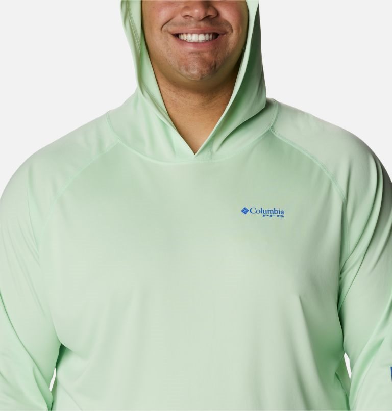 Men's Columbia PFG Terminal Tackle Hoodie Mint | Plus Size CA-VC8A6